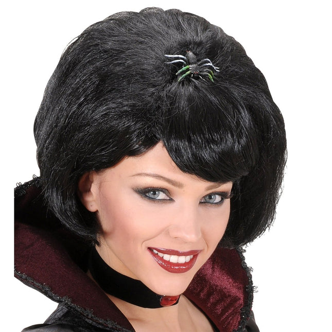 Zwarte Pruik Koorte Haar van Widmann koop je bij Partywinkel