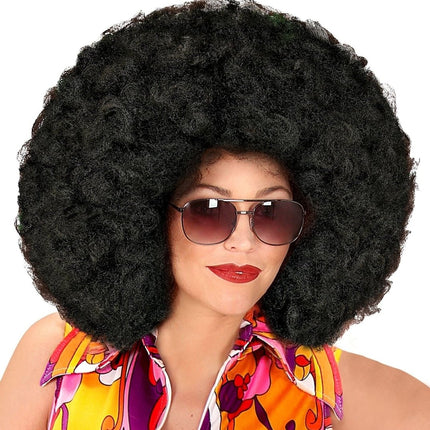 Zwarte Pruik Maxi Afro van Widmann koop je bij Partywinkel