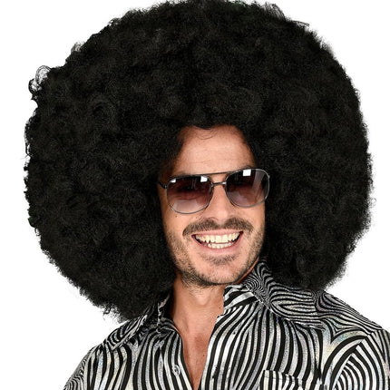 Zwarte Pruik Maxi Afro van Widmann koop je bij Partywinkel