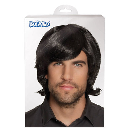 Zwarte Pruik Spike van Boland koop je bij Partywinkel