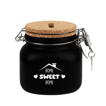Zwarte Spaarpot Home Sweet Home 12,5cm - Partywinkel - 8716764240362