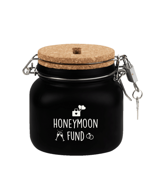 Zwarte Spaarpot Honeymoon 12,5cm - Partywinkel - 8716764240188