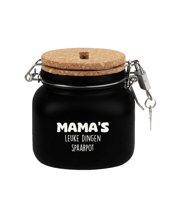 Zwarte Spaarpot Mama 12,5cm - Partywinkel - 8716764239700