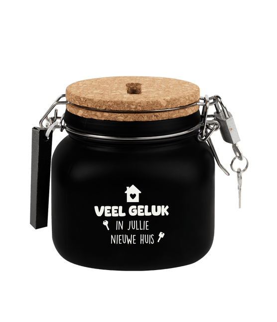 Zwarte Spaarpot Nieuw Huis 12,5cm van Paper Dreams koop je bij Partywinkel