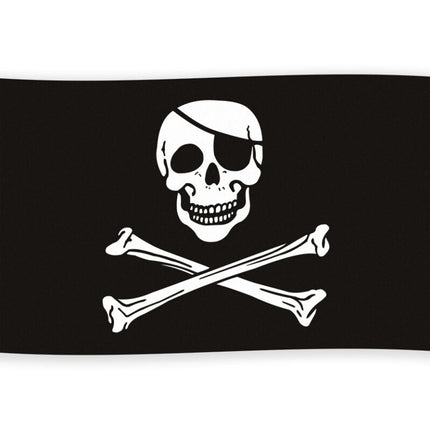 Zwarte Vlag Piraten 1,5m van WeFiesta koop je bij Partywinkel