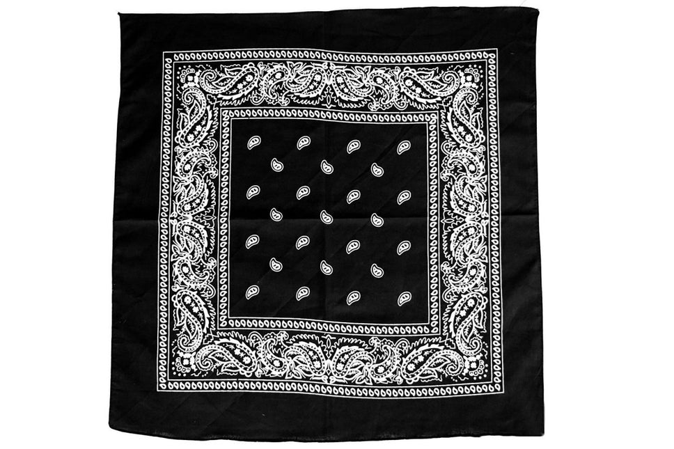 Zwarte Zakdoek Met Print van Wilbers & Wilbers koop je bij Partywinkel