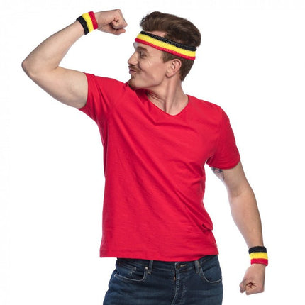 Zweetbandjes Belgie 3st van Boland koop je bij Partywinkel