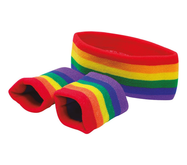 Zweetbandjes Meerkleurig Set 3 delig van Fiestas Guirca koop je bij Partywinkel